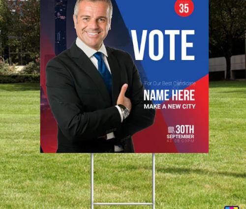political yard sign printing in Orlando Florida
